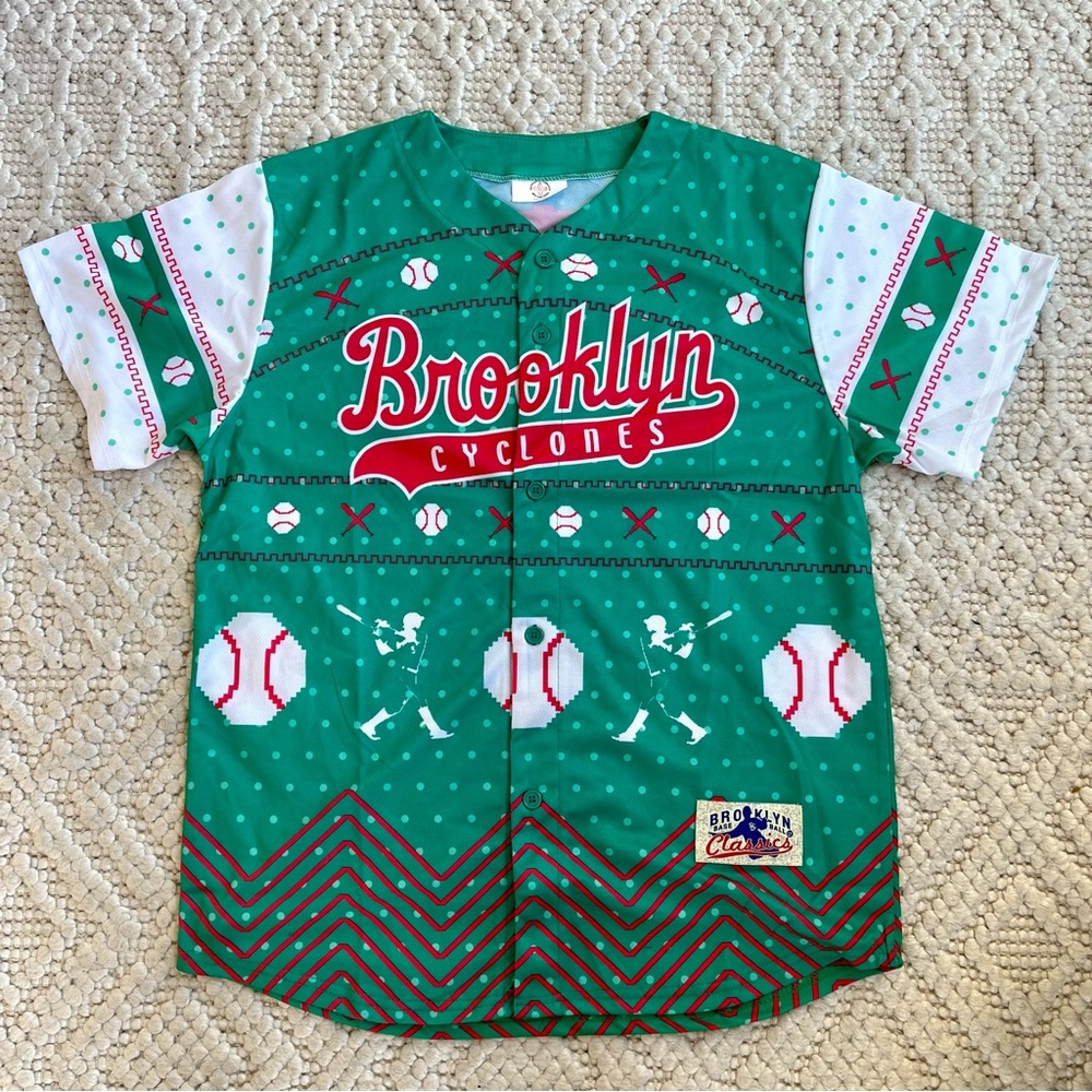 Brooklyn Cyclones Ugly Sweater Christmas Jersey - Men’s L